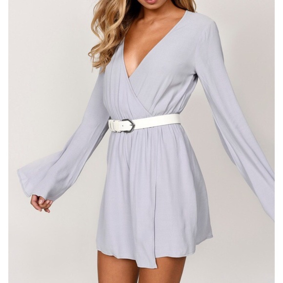 Grey Wrap Dress - Picture 2 of 3